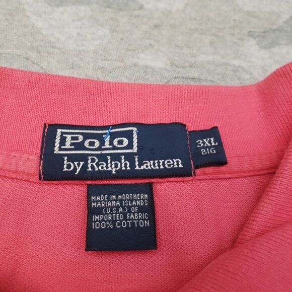 Ralph Lauren Polo Shirt Mens 3XL Big Pink Classic Fit Short Sleeve Embroidered - Picture 4 of 6